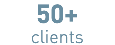 50+ clients